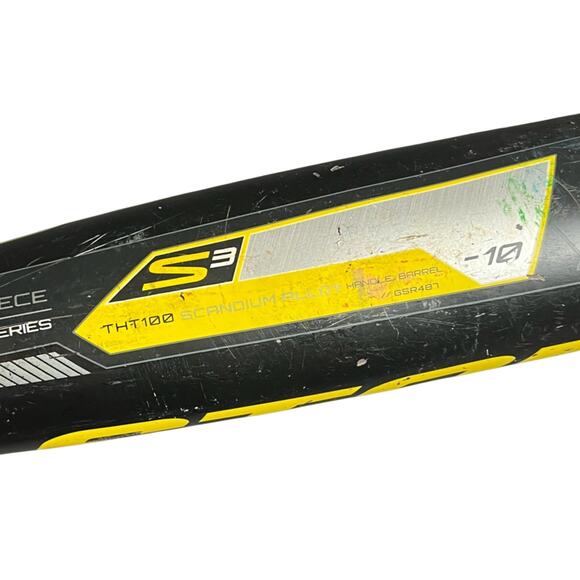 Easton S3 Model SL13S310 THT100 -10, 30” 18 Oz, 2 3/4" In Black Yellow Bat - Picture 4 of 7